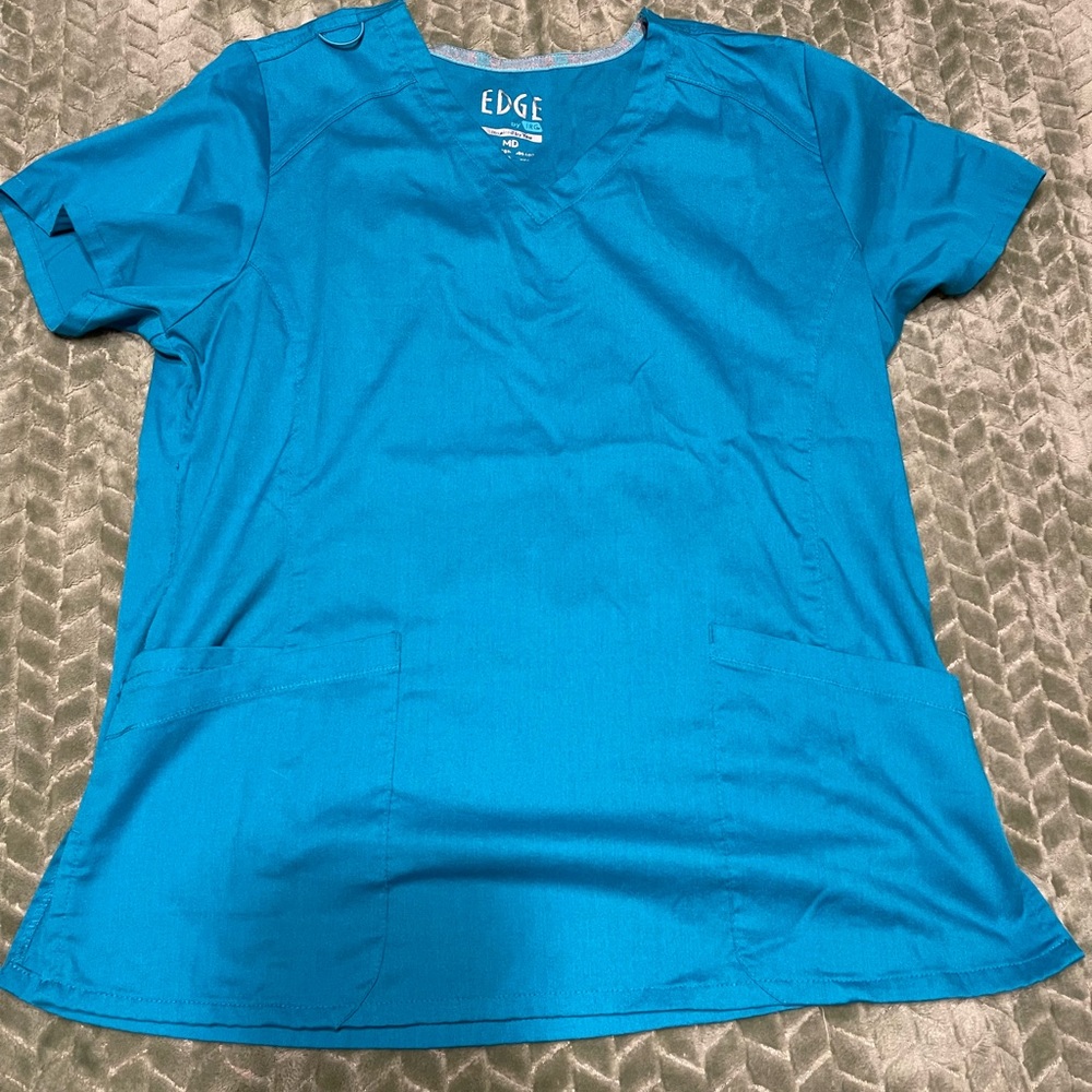 Women’s teal scrub top size medium